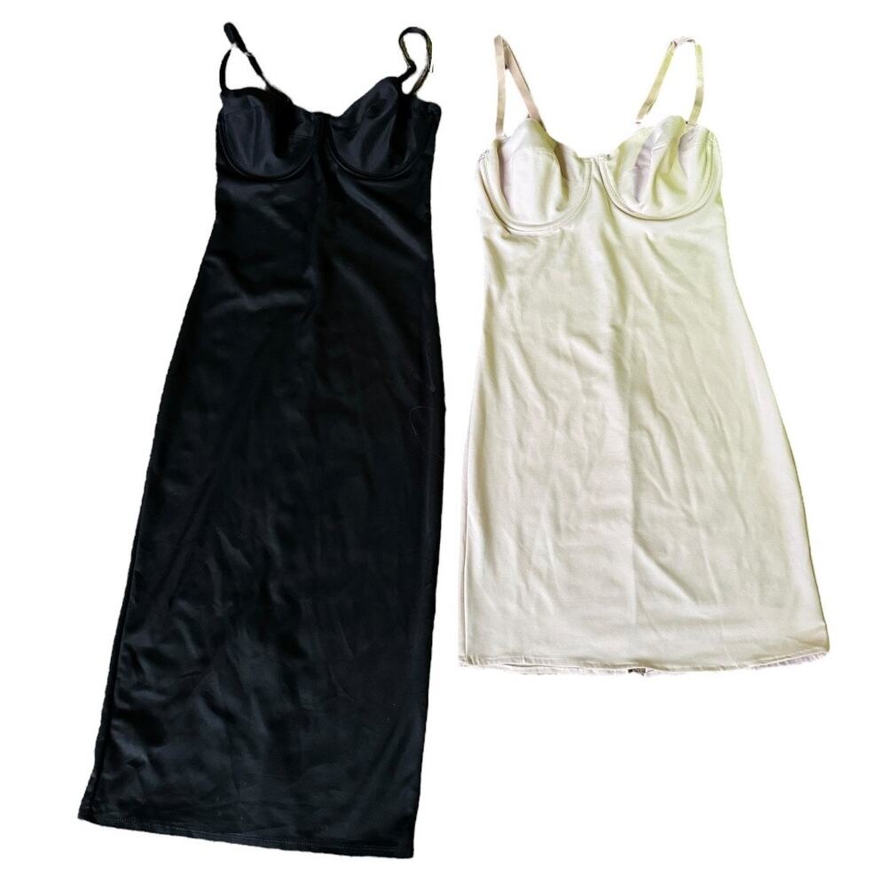 Body slimmers Nancy Ganz bundle 2 shapewear slips black nude style 8330 size 34C
